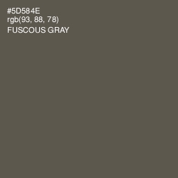 #5D584E - Fuscous Gray Color Image